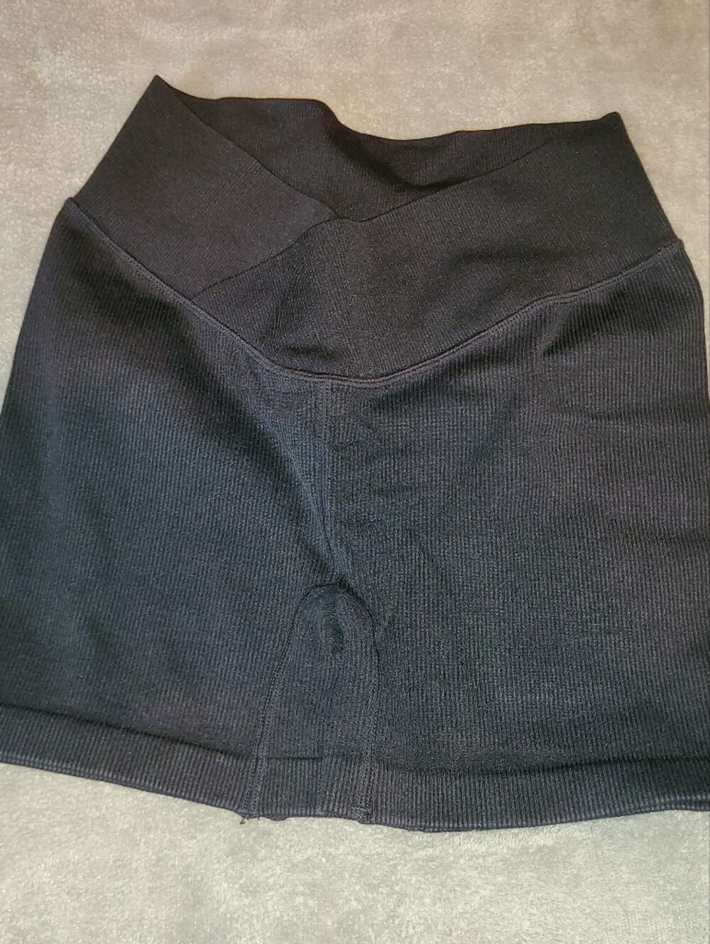 JoyLab Black High-Waist Ribbed Knit Shorts